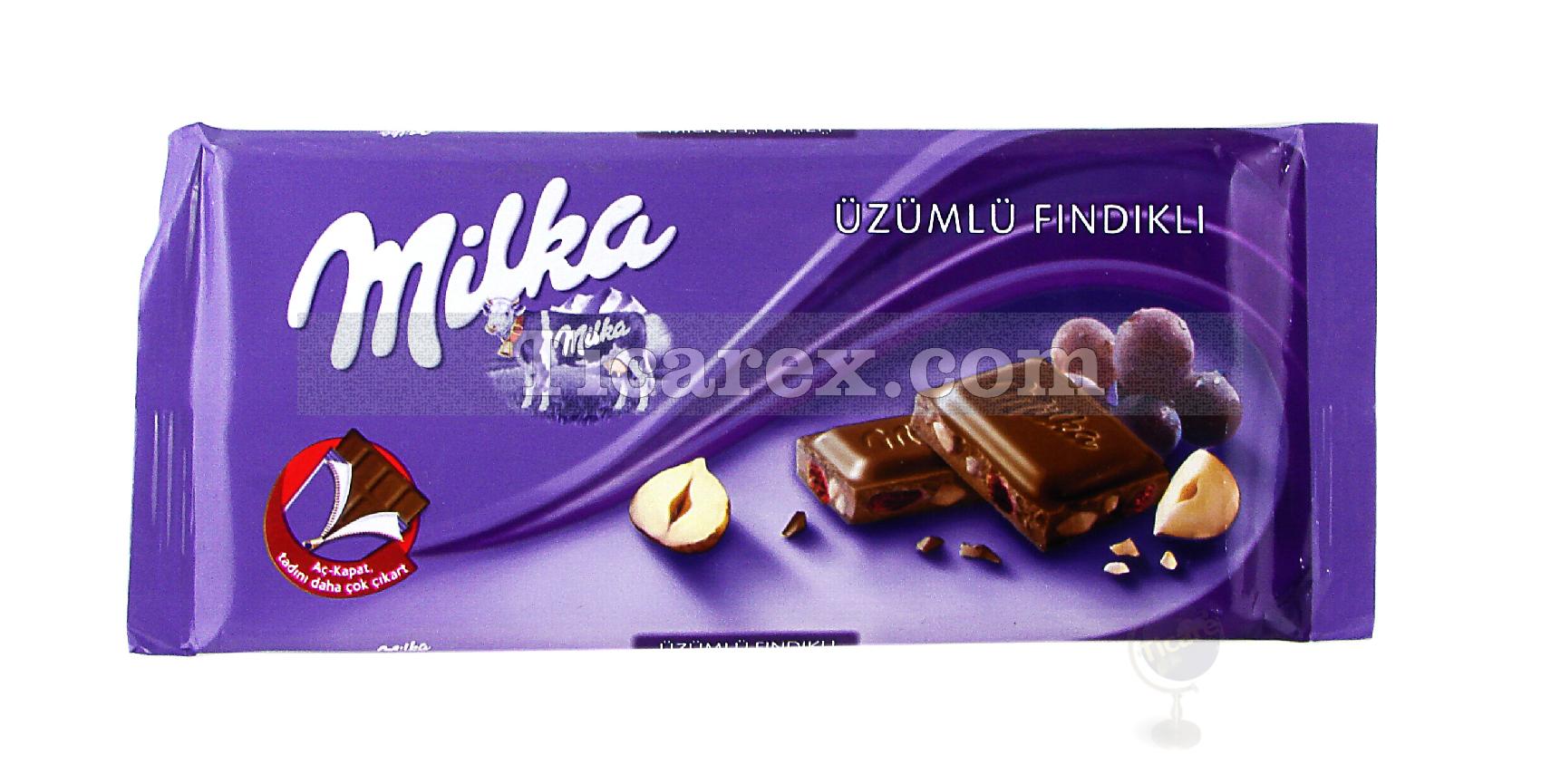 Milka Üzümlü Fındıklı Tablet Çikolata 80 gr