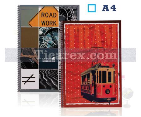 Defter | 40 yp | A4 | Spiralli | Çizgisiz ( Düz ) | Karton Kapak - Resim 1