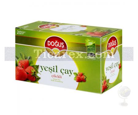 Doğuş Yeşil Çay Çilekli Süzen Poşet 20'li | 35 gr - Resim 1