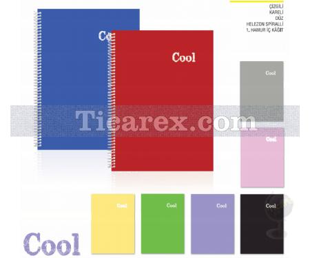 Cool Defter | 72 yp | A4 | Spiralli | Çizgisiz ( Düz ) | PP Kapak - Resim 1